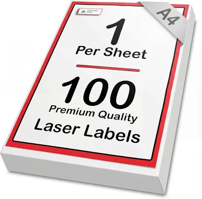 The Paper Shop A4 Labels 1 Per Sheet - 100 Sheets Best Deal