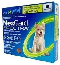 NexGard Spectra Flea & Tick Treatment Chewable Tablet for Medium Dogs 7.6-15 kg (3-Pack) Green - 11% Off
