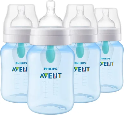 Biberón Anti-colic AirFree™ 9 oz Azul | Reduce aire durante la alimentación | Alivia cólicos