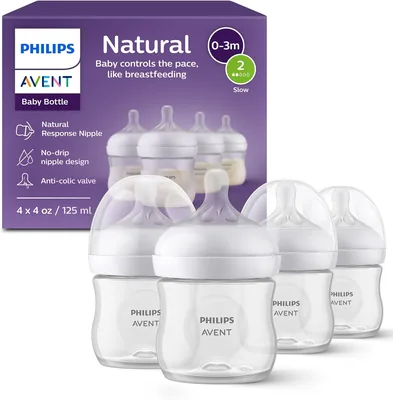 Philips Avent Natural Baby Bottle, 4oz, 4pk - Best Deal