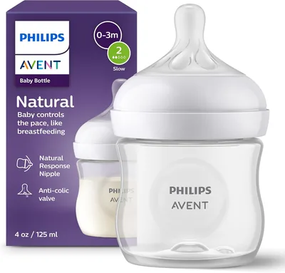 Philips AVENT Natural Baby Bottle, 4oz, Clear, SCY900/91 Best Deal