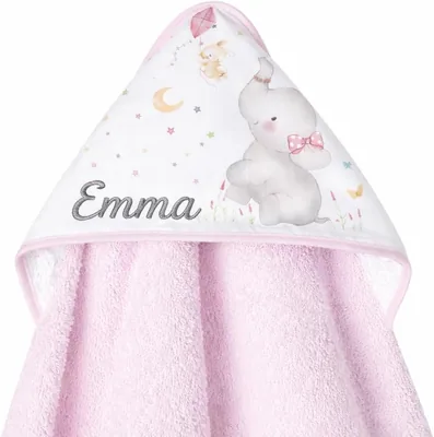 Capas de baño personalizadas para bebés de 0 a 3 años con capucha | Seca suavemente y envuelve al bebé en máxima comodidad