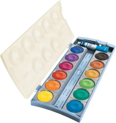 Pelikan K12 Eco Opaque Malboxe, 12 Farben + Weiße Opaque, Recyceltes Plastik, ab 3 Jahren - 23% Rabatt