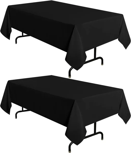 Sancua 2 Pack Black Tablecloth