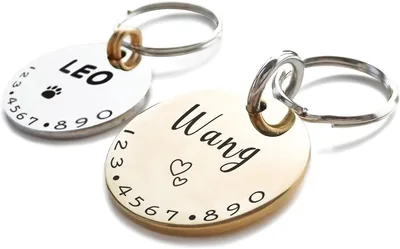 Placas de Identificación Personalizadas para Perros y Gatos - Collares con Símbolos Encantadores