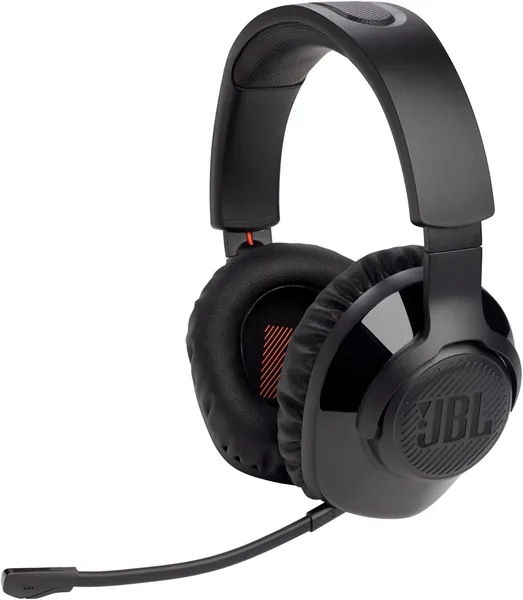 JBL Quantum 350 Over-Ear Gaming Headset - Wireless 2.4GHz and USB-C Port - With Removable Boom Mic and QuantumSurround Sound - Black