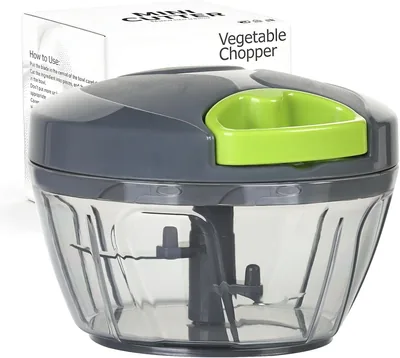 Ourokhome Manual Food Processor Vegetable Chopper, Portable Hand Pull String Garlic Mincer Onion Cut