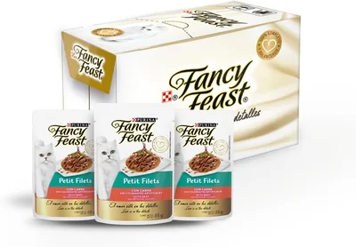 Purina Fancy Feast Petit Fillet Adulto para Todos los Tamaños Sabor Carne - 12 unidades de 85g - Mejor Oferta