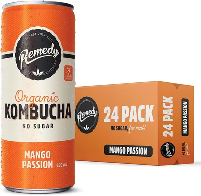 Remedy Kombucha Mango Passion 250ml x 24