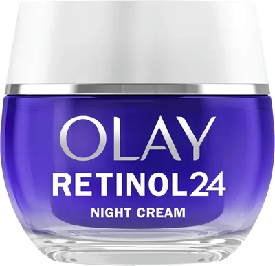 Crema facial nocturna antiedad Olay Retinol 24, 50 ml | Con complejo de retinoide, ayuda a suavizar, renovar e hidratar la piel
