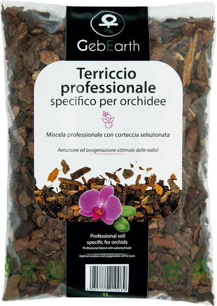 GebEarth Orchid Soil, 1 Litre Orchid Substrate Professional Soil for All Orchids