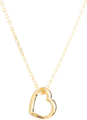 Collar de Corazón en Chapa de Oro 22K para Mujer, Collares de Moda Best Deal