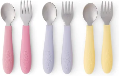 Elk & Friends Kids Silverware Set with Silicone Handle - Best Deal