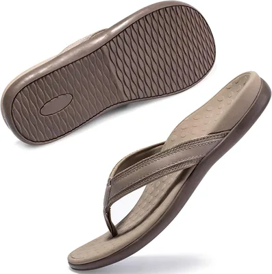 LLSOARSS Plantar Fasciitis Flip Flops - Arch Support & Heel Pain Relief