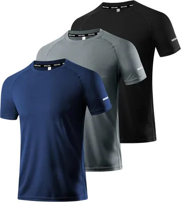 Boyzn, Paquete de Camisetas para Correr Hombre, Absorción de Humedad, Atléticas, 1/3/5 Unidades