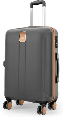 Safari Thorium Royale 8 Wheeller 66cm मीडियम साइज़ ट्रॉली बैग हार्ड केस चेक-इन पॉलीकार्बोनेट लुग्ज, TSA लॉक, वेट पाउच - 74% ऑफ