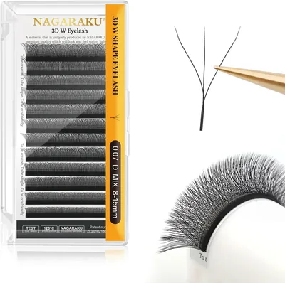 Bouquet de Cils 3D NAGARAKU - Effet Volume Russe - Cils Préfabriqués - Dense et Fluff - Pour Maquillage Oeil