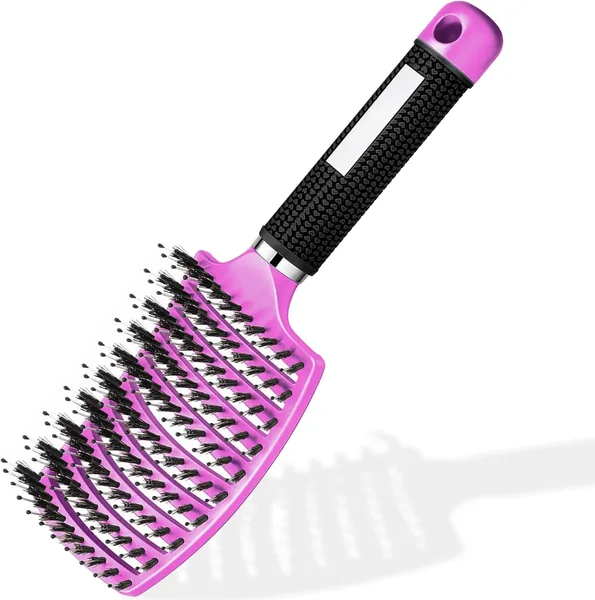 Brosse à cheveux détangante pour cheveux bouclés | Anti-frizz pour femmes et enfants - Brosse sèche pour afro épais et fins