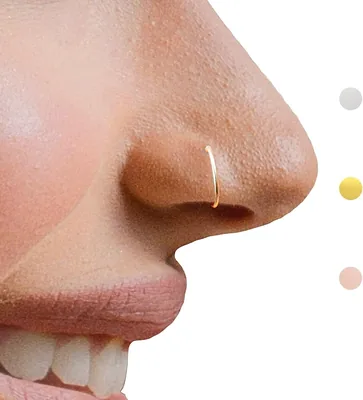 LUCKYJEWUS Nose Ring Hoop 38% Off