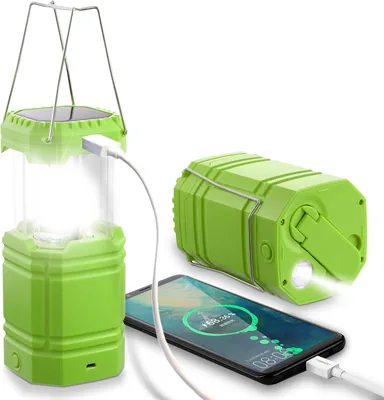 LED Solar Camping Light - Hand Crank Rechargeable Lantern
