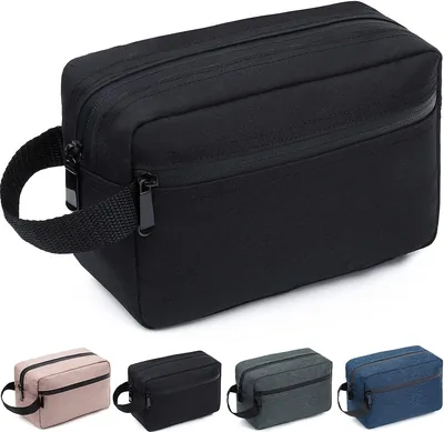 Sac de toilette pliable FUNSEED pour femmes et hommes, sac de rasage pour accessoires de toilette avec poignée