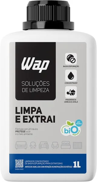 Detergente WAP para Extratoras - 1 Litro - Concentrado com Fragrância e sem Espuma - Save 9%