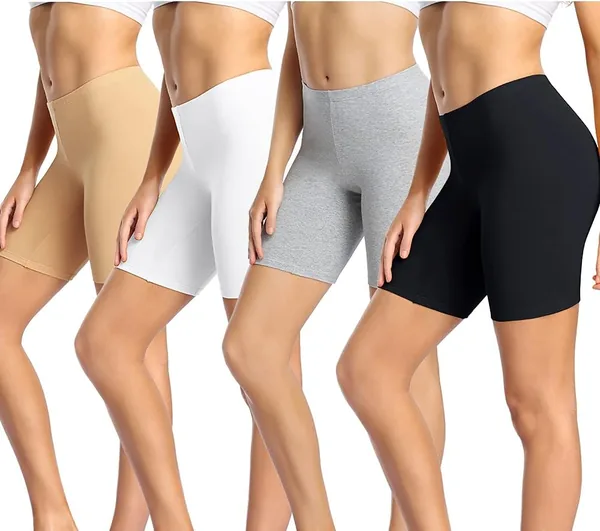 Shorts de compression pour femmes Wirarpa - 4 packs de shorts en coton - 19% de réduction