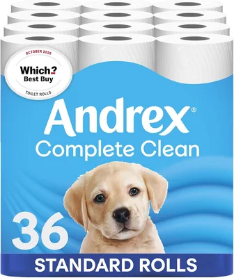 Andrex Complete Clean Toilet Roll - 36 Rolls