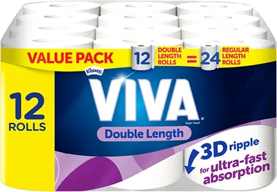 VIVA Paper Towel Double Length 12 Count Best Deal