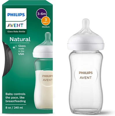 Philips AVENT Glass Natural Baby Bottle 8oz