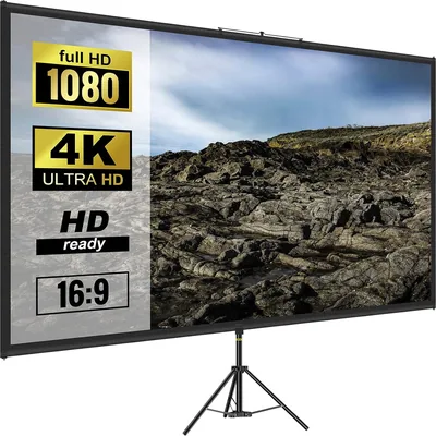 VEVOR Projectiescherm met Tripod 100 Inch 4K HD 16:9 Verstelbaar Scherm voor Projector, 2