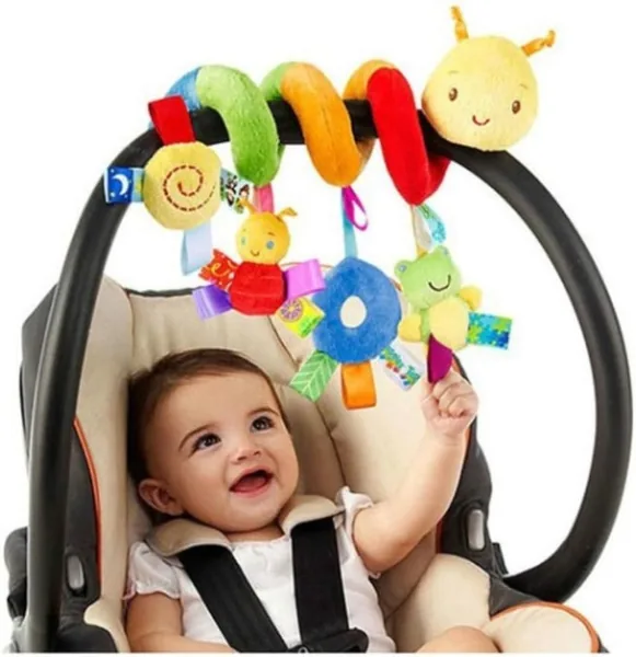 Weesey Spiral Play Mat for Car Ride Baby 0-24m, Chocalhos