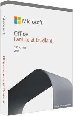 Microsoft Office 2021 Famille et Étudiant - Achat Definitif | Boîte 1 PC ou Mac