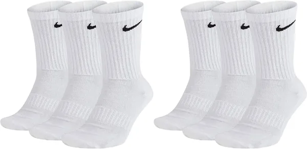 NIKE 6 Paar Socken Herren Damen Wei Grau Schwarz Tennissocken Sparset SX7664