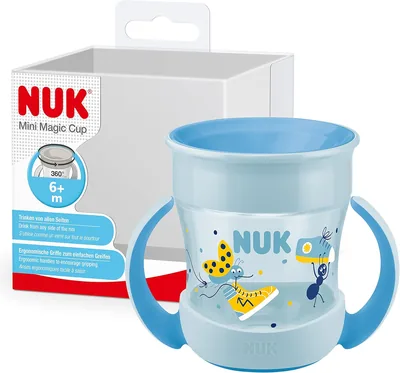 Taza NUK Mini Magic con Sistema Antiderramas de 360° | Para Bebés de 6+ Meses | Mango Antideslizante | Libre de BPA | 160ml | Ladybugs - 26% Descuento