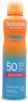 Babaria - Bruma Protector Solar SPF 50 | Hidratación y Protección con Exofosomas | Fácil Aplicación | Resistente al Agua | Absorción Rápida