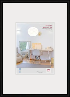 Walther Design Fotramma Black 42x59.5cm (DIN A2) med Kunstglas, NY Lifestyle KVX426B