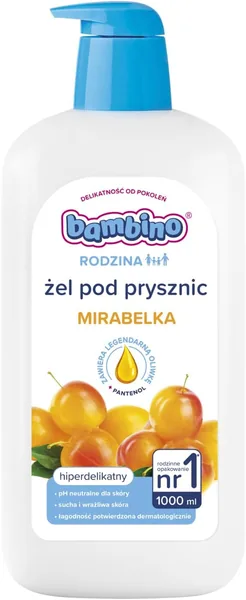 Bambino Rodzina Hiperdelikatny Żel pod Prysznic o Zapachu Mirabelki 1000 ml: Najlepsza Cena na Amazon - Porównaj i Oszczędź Teraz!