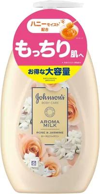ジョンソン ボディケア エクストラケア アロマミルク 500ml ローズとジャスミンの香り ボディクリーム ボディミルク ポンプ式 モイ