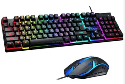 R2Invest TF200 Keyboard with Cable & Mouse - QWERTY Lighting Best Deal