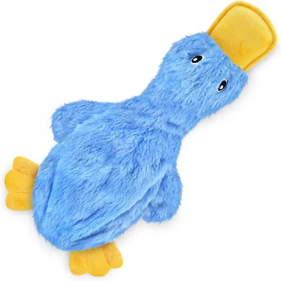 Best Pet Supplies Crinkle Dog Toy - Soft Squeaker Duck for All Breeds