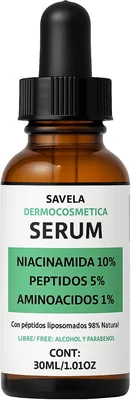 Suero Niacinamida 10%, Péptidos 5% y Aminoácidos 1%, 30 ml, Hidratante, Reduce y Previne Signos de la Edad - Mejor Oferta