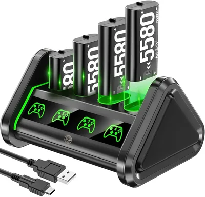 Batería recargable OIVO para Xbox One/Xbox Series X|S, 4 x 4880mWh baterías de Xbox, estación cargadora de Xbox Series