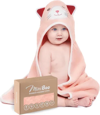 Premium Bamboo Cat Hooded Towel - Soft & Absorbent Baby Towel for Newborns