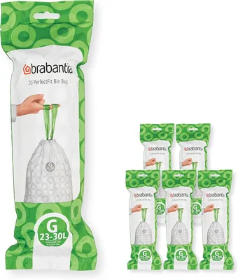 Brabantia Müllbeutel PerfectFit Multipack, White Code G, 120 Säckor - Best Price