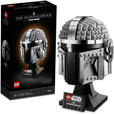 LEGO Star Wars Hełm Mandalorianina 75328 | Model kolekcjonerski, zestaw klocków dla dorosłych, prezent dla fana Star Wars