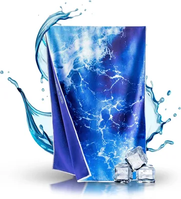CULYA Kühlschal 90 × 30 cm mit Druckknöpfen - Bis zu 15 °C kühler als die Umgebungstemperatur - Nackenkühlschal