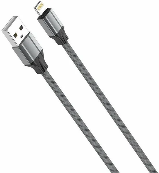 LDNIO LS441 Lightning 2.4A Fast charging Data Cable 1M Length - Gray
