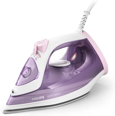 Philips Iron Series 3000 - Fer à repasser 2000W, effet de presse 140g, débit continu de vapeur 30g/min, céramique anti-rayures - 27% de réduction