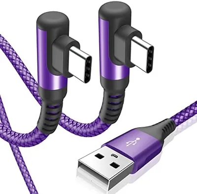 USB C Cable 90 Degree 1M 2-Pack Right Angle Fast Charging